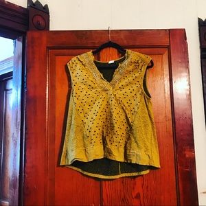 Akemi + Kin Anthropologie Chartreuse Top Size S